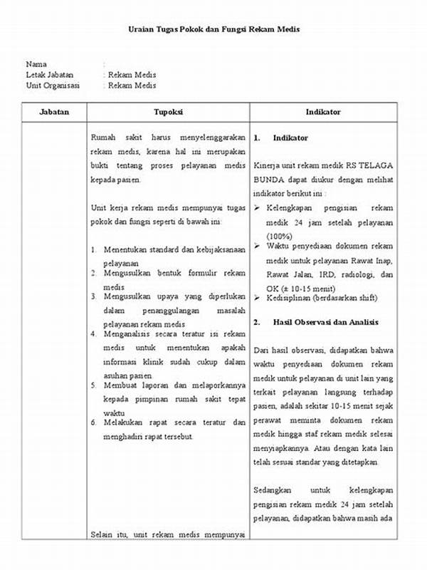 Tugas Rekam Medis Apa Saja
