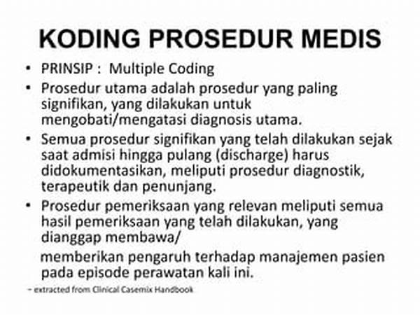 Apa Prinsip Utama Koding Prosedur Medis