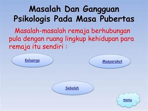 Tuliskan Perubahan Psikologis Yang Terjadi Pada Masa Pubertas