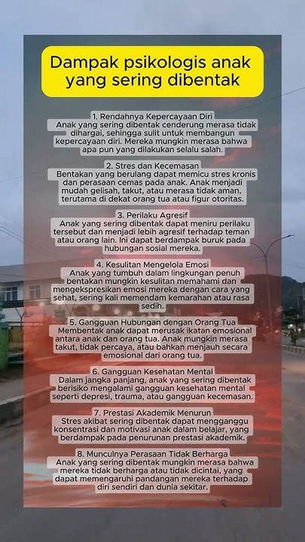 Dampak Psikologis Anak Yang Sering Dibentak