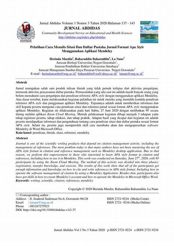 Format Sitasi Jurnal Medis Apa