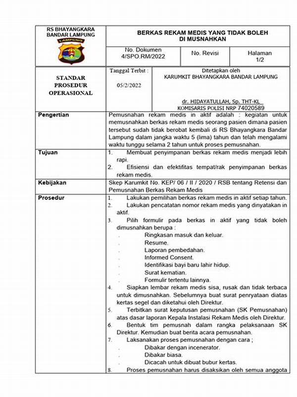Berkas Rekam Medis Yang Tidak Boleh Dimusnahkan