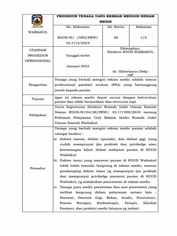 Yang Berhak Mengisi Rekam Medis