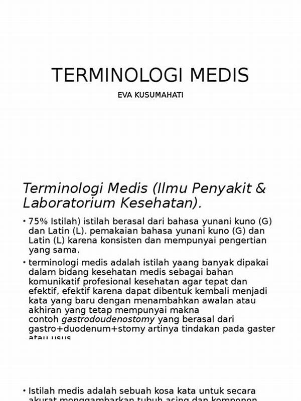 Kapan Terminologi Medis Digunakan