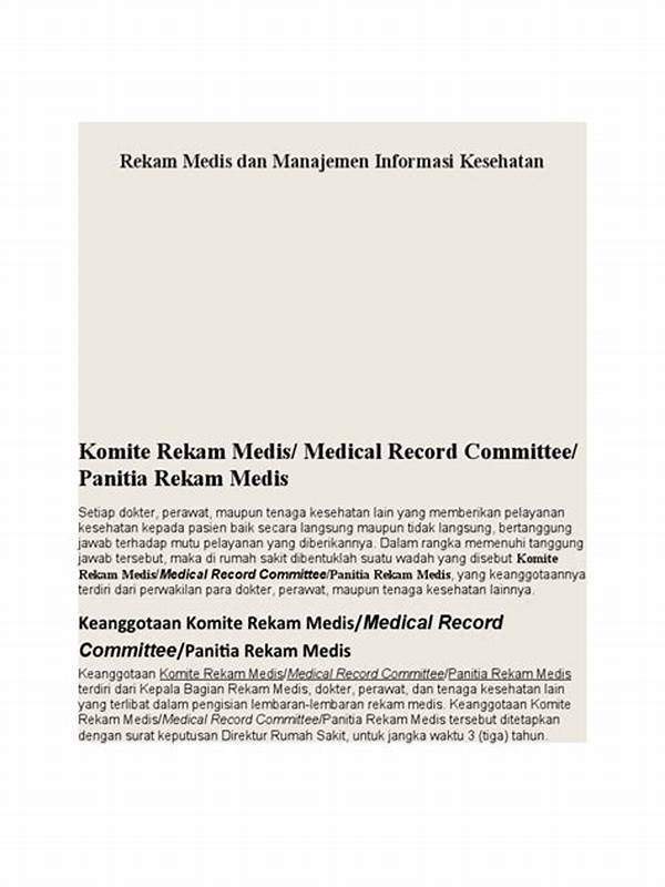 Panitia Rekam Medis Terdiri Dari Siapa Saja