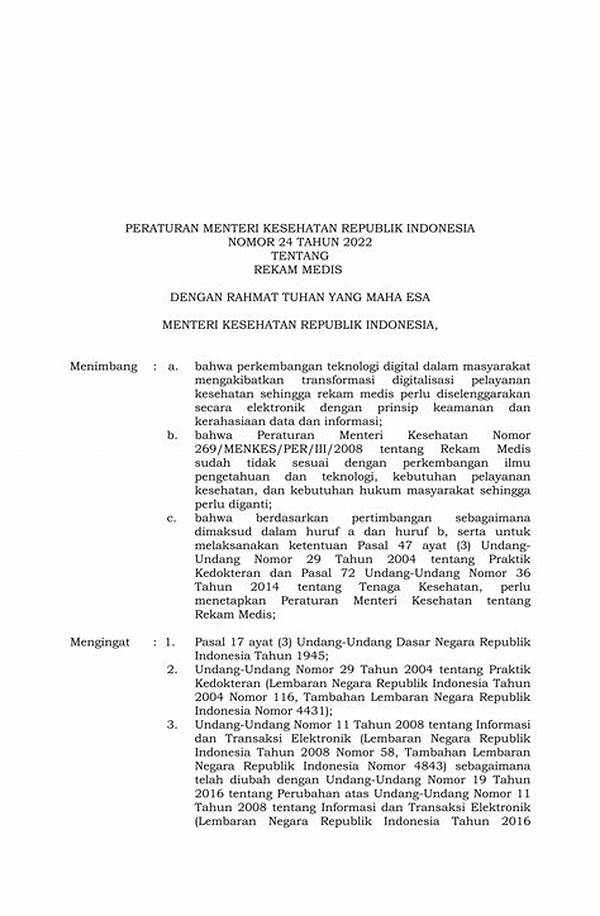 Permenkes Terbaru Yang Mengatur Tentang Rekam Medis