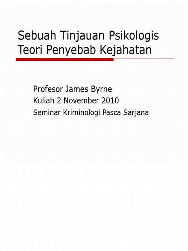 Teori Psikologis Yang Berkaitan Dengan Kejahatan